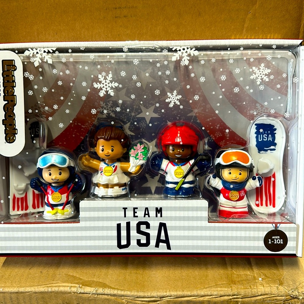 Little People Collector Team USA Winter Sports Special Edition Set, 4 Figures